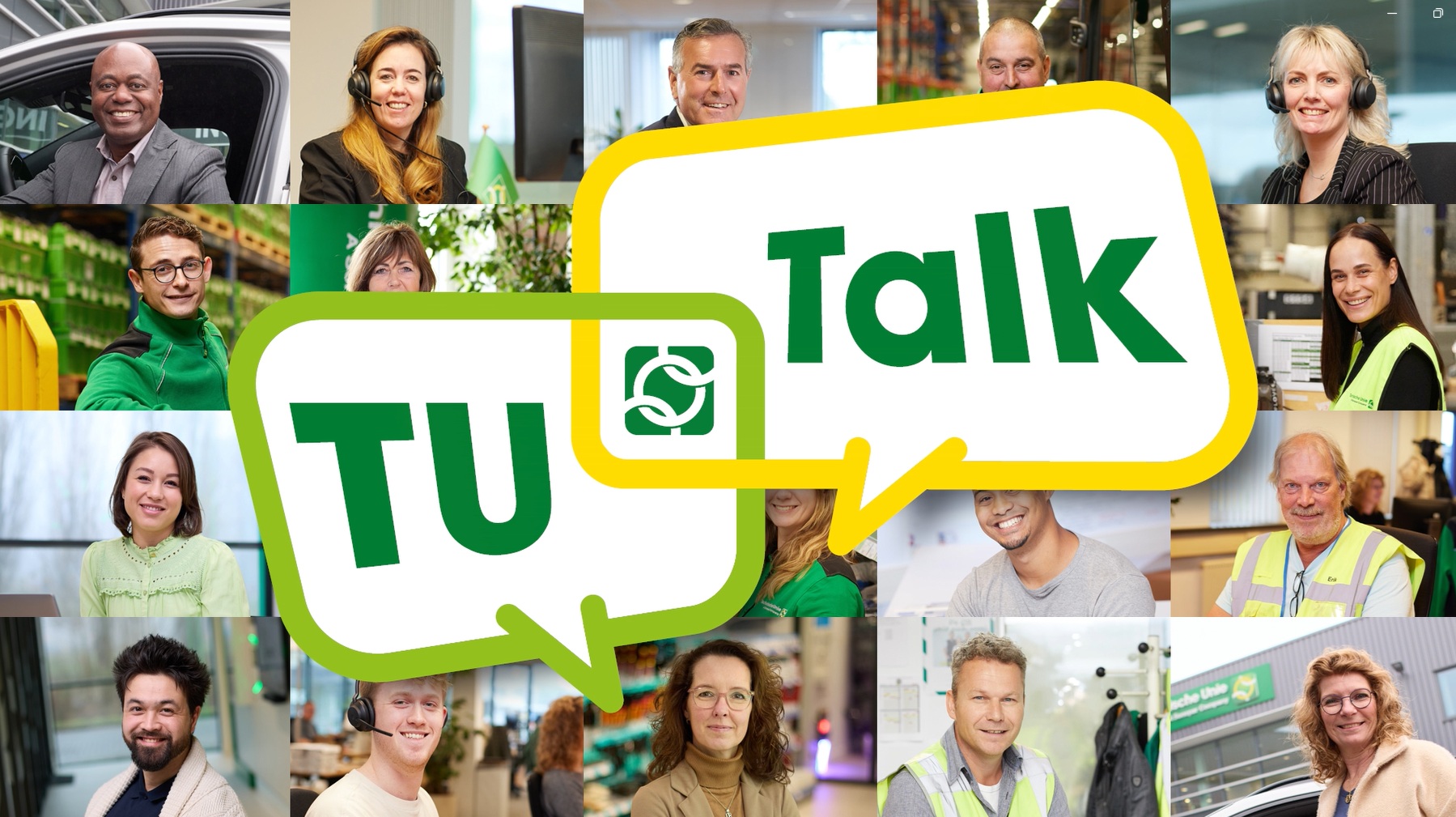 Header TU Talk met foto's